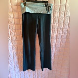 Victoria's Secret Black and Gray Yoga Pants